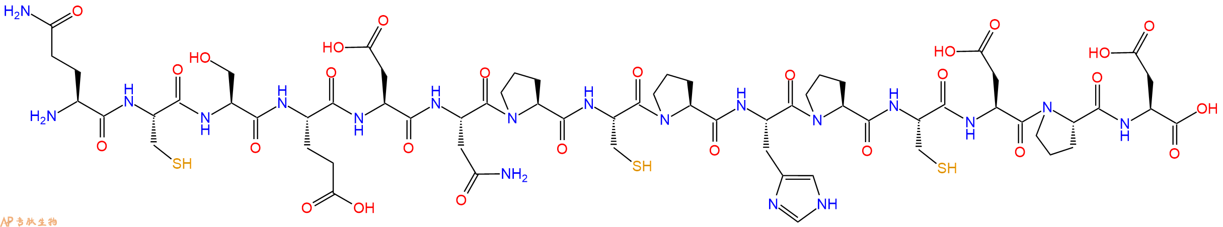专肽生物产品H2N-Gln-Cys-Ser-Glu-Asp-Asn-Pro-Cys-Pro-His-Pro-Cys-Asp-Pro-Asp-OH