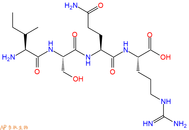 专肽生物产品H2N-Ile-Ser-Gln-Arg-OH