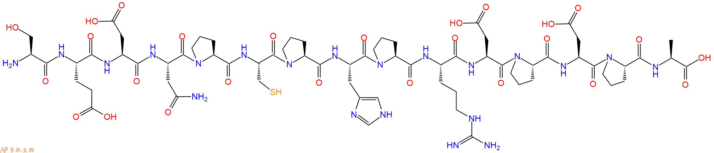 专肽生物产品H2N-Ser-Glu-Asp-Asn-Pro-Cys-Pro-His-Pro-Arg-Asp-Pro-Asp-Pro-Ala-OH