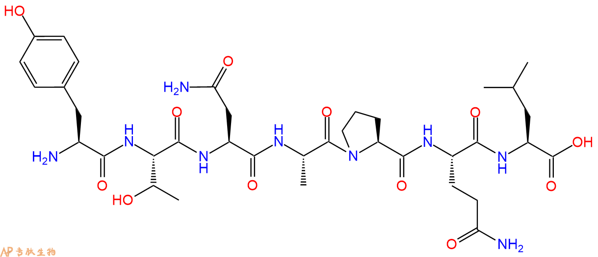 专肽生物产品H2N-Tyr-Thr-Asn-Ala-Pro-Gln-Leu-OH