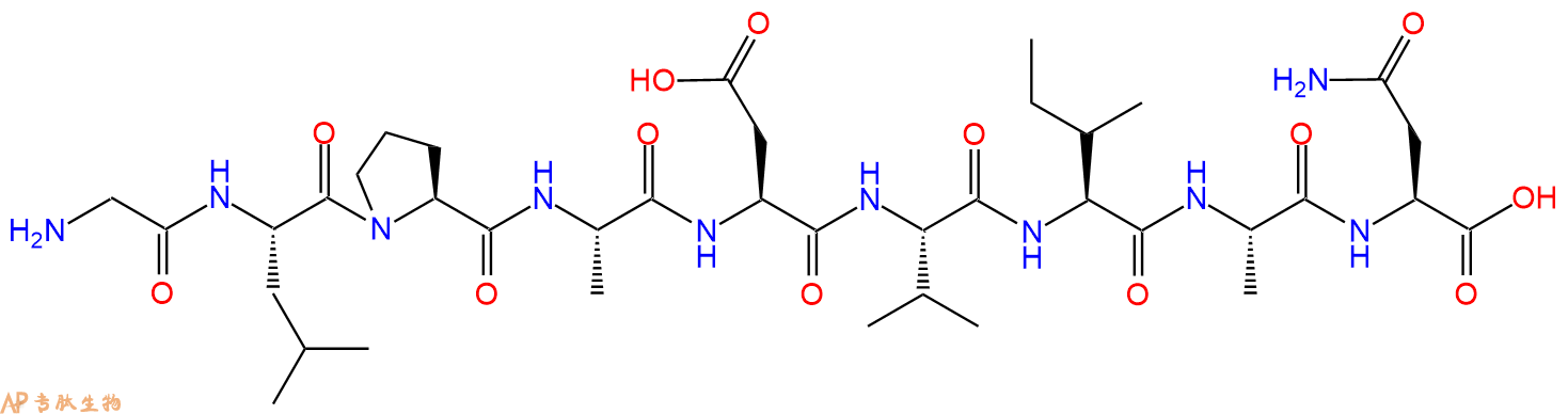 专肽生物产品H2N-Gly-Leu-Pro-Ala-Asp-Val-Ile-Ala-Asn-OH