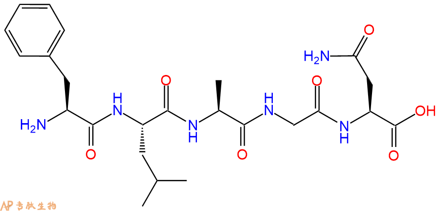 专肽生物产品H2N-Phe-Leu-Ala-Gly-Asn-OH