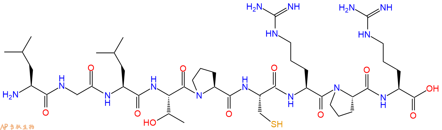 专肽生物产品H2N-Leu-Gly-Leu-Thr-Pro-Cys-Arg-Pro-Arg-OH