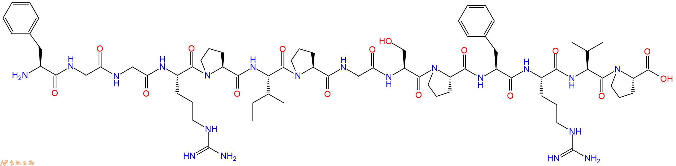 专肽生物产品H2N-Phe-Gly-Gly-Arg-Pro-Ile-Pro-Gly-Ser-Pro-Phe-Arg-Val-Pro-OH
