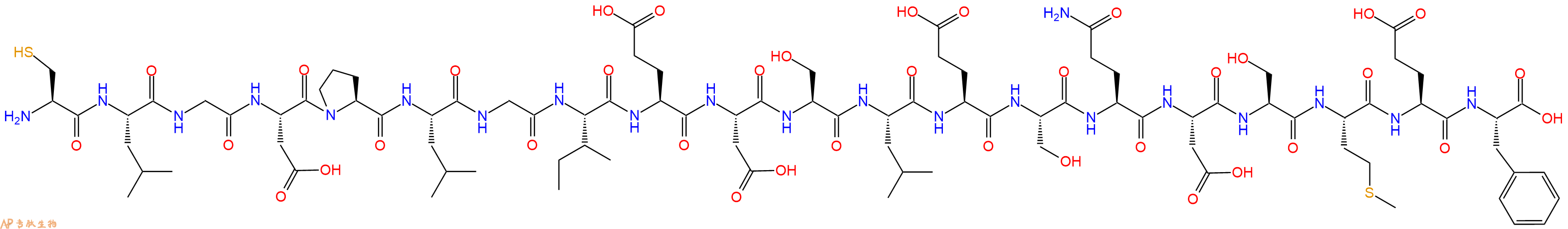 专肽生物产品H2N-Cys-Leu-Gly-Asp-Pro-Leu-Gly-Ile-Glu-Asp-Ser-Leu-Glu-Ser-Gln-Asp-Ser-Met-Glu-Phe-OH