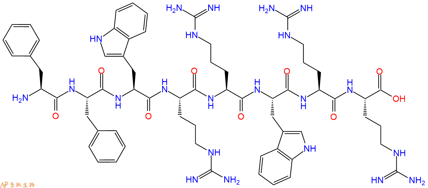 专肽生物产品H2N-Phe-Phe-Trp-Arg-Arg-Trp-Arg-Arg-OH
