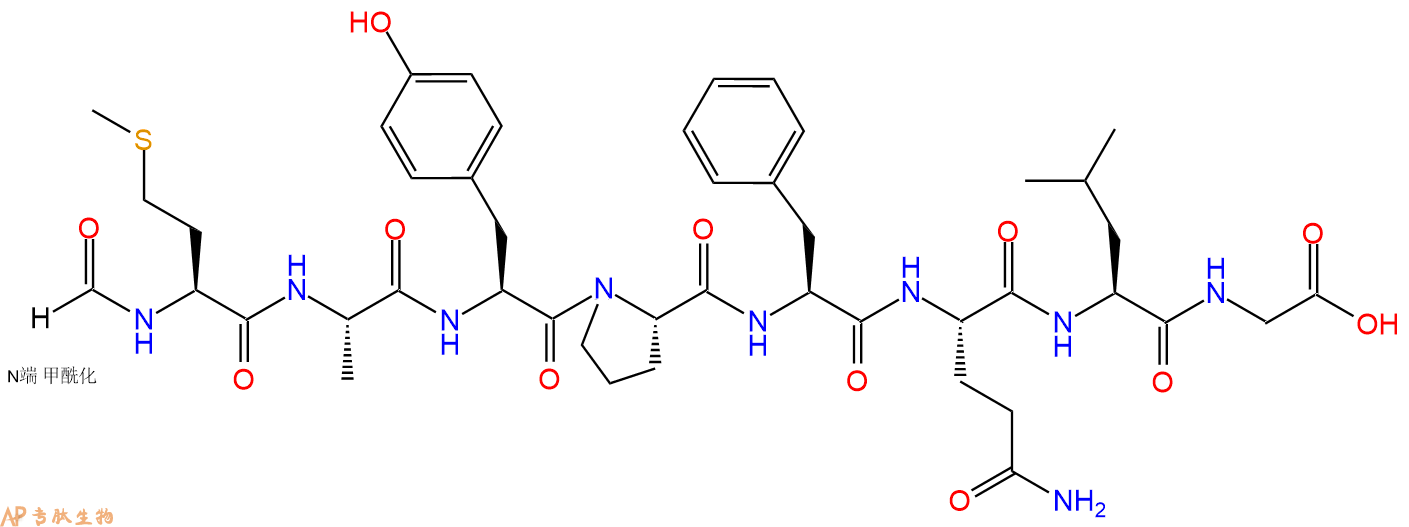 专肽生物产品For-Met-Ala-Tyr-Pro-Phe-Gln-Leu-Gly-OH