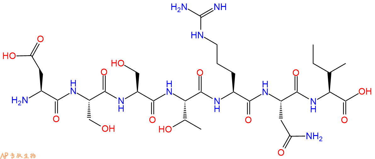 专肽生物产品H2N-Asp-Ser-Ser-Thr-Arg-Asn-Ile-OH