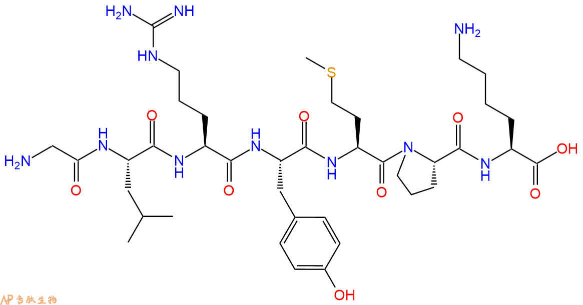 专肽生物产品H2N-Gly-Leu-Arg-Tyr-Met-Pro-Lys-OH