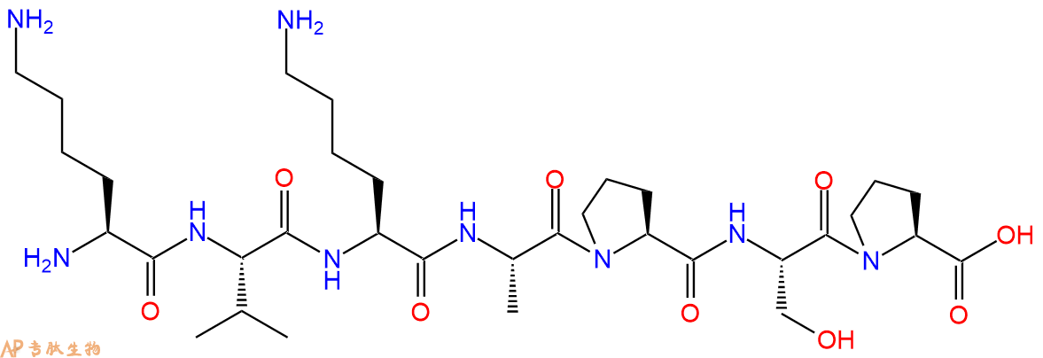 专肽生物产品H2N-Lys-Val-Lys-Ala-Pro-Ser-Pro-OH
