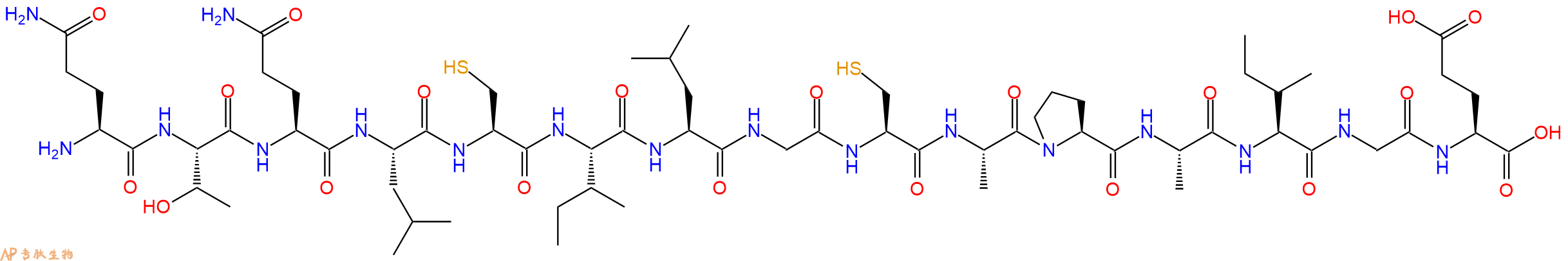 专肽生物产品H2N-Gln-Thr-Gln-Leu-Cys-Ile-Leu-Gly-Cys-Ala-Pro-Ala-Ile-Gly-Glu-OH