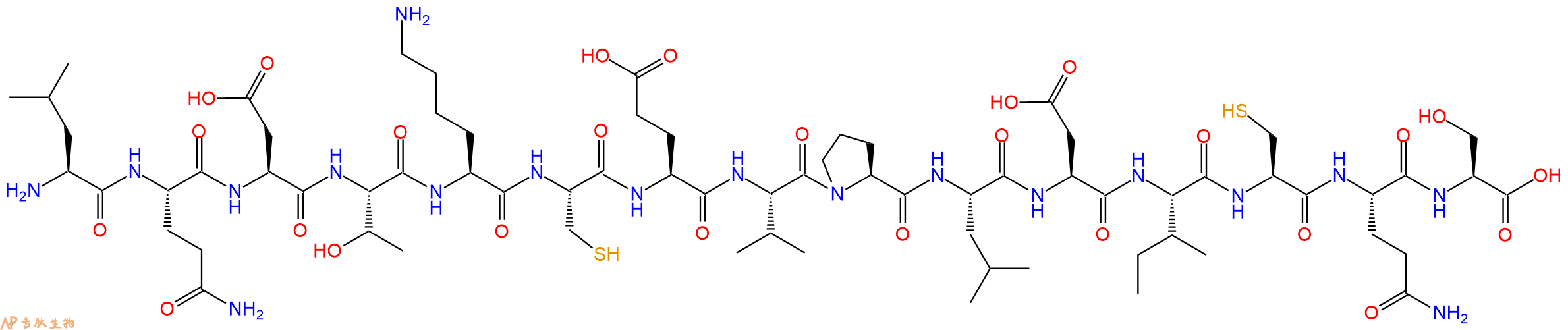 专肽生物产品H2N-Leu-Gln-Asp-Thr-Lys-Cys-Glu-Val-Pro-Leu-Asp-Ile-Cys-Gln-Ser-OH