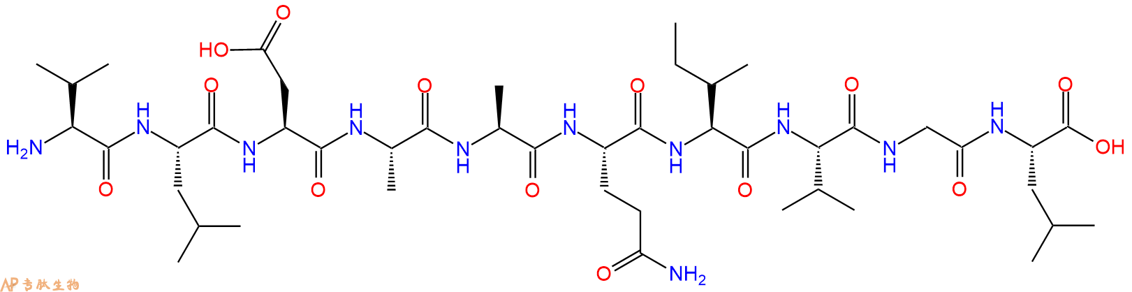 专肽生物产品H2N-Val-Leu-Asp-Ala-Ala-Gln-Ile-Val-Gly-Leu-OH