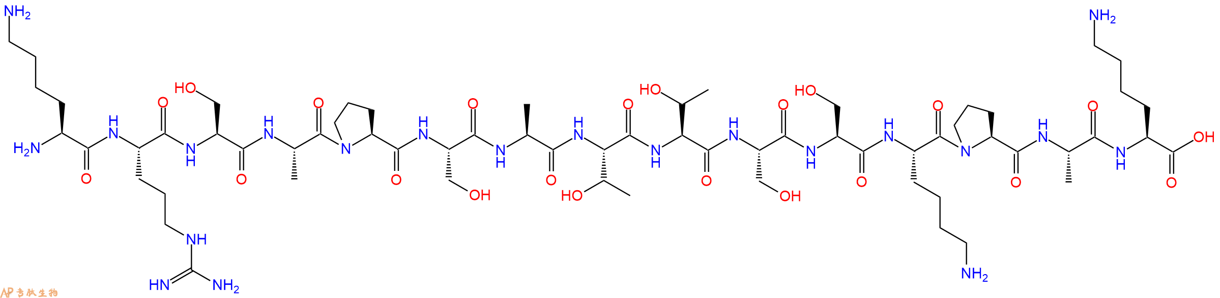 专肽生物产品H2N-Lys-Arg-Ser-Ala-Pro-Ser-Ala-Thr-Thr-Ser-Ser-Lys-Pro-Ala-Lys-OH