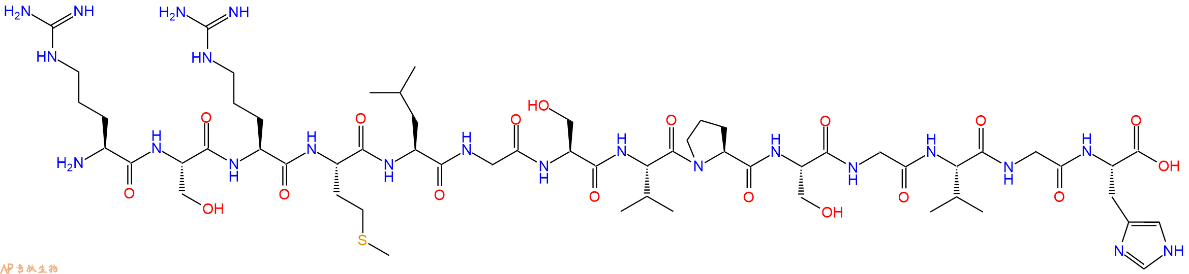 专肽生物产品H2N-Arg-Ser-Arg-Met-Leu-Gly-Ser-Val-Pro-Ser-Gly-Val-Gly-His-OH