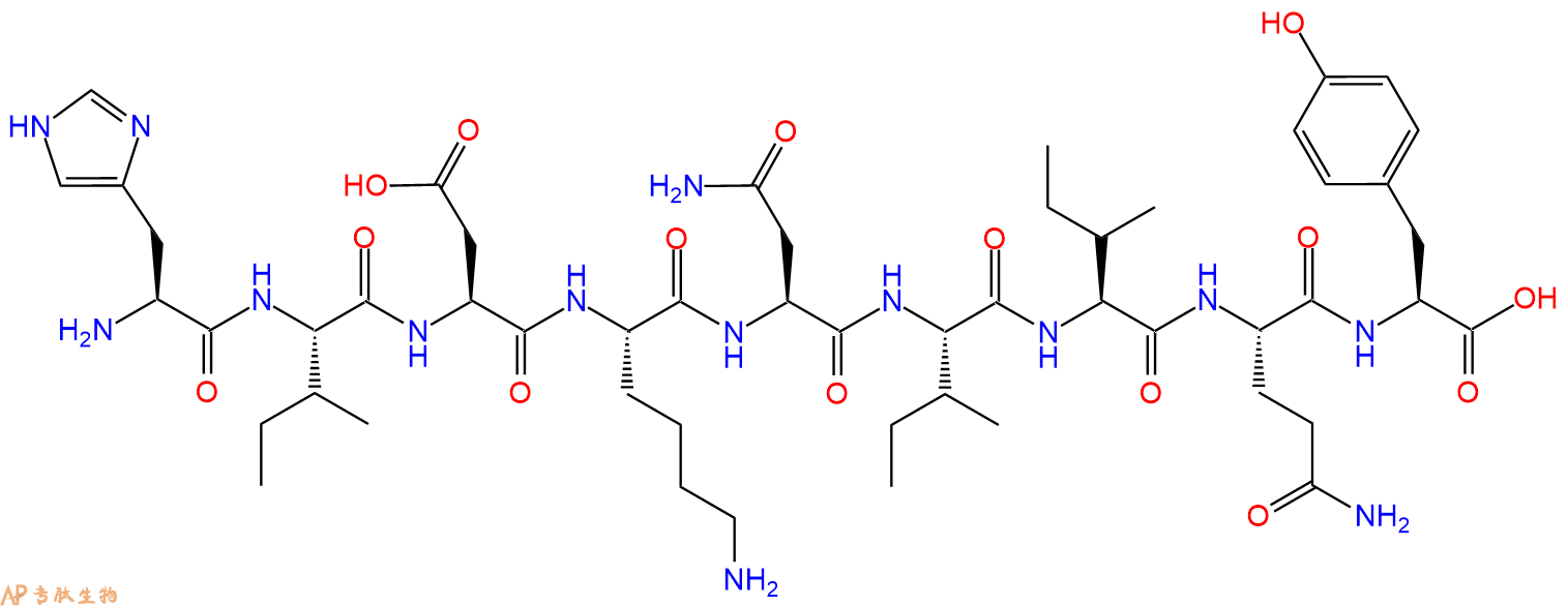 专肽生物产品H2N-His-Ile-Asp-Lys-Asn-Ile-Ile-Gln-Tyr-OH
