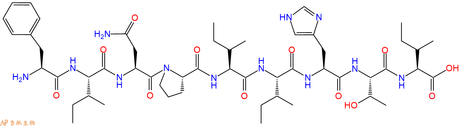 专肽生物产品H2N-Phe-Ile-Asn-Pro-Ile-Ile-His-Thr-Ile-OH