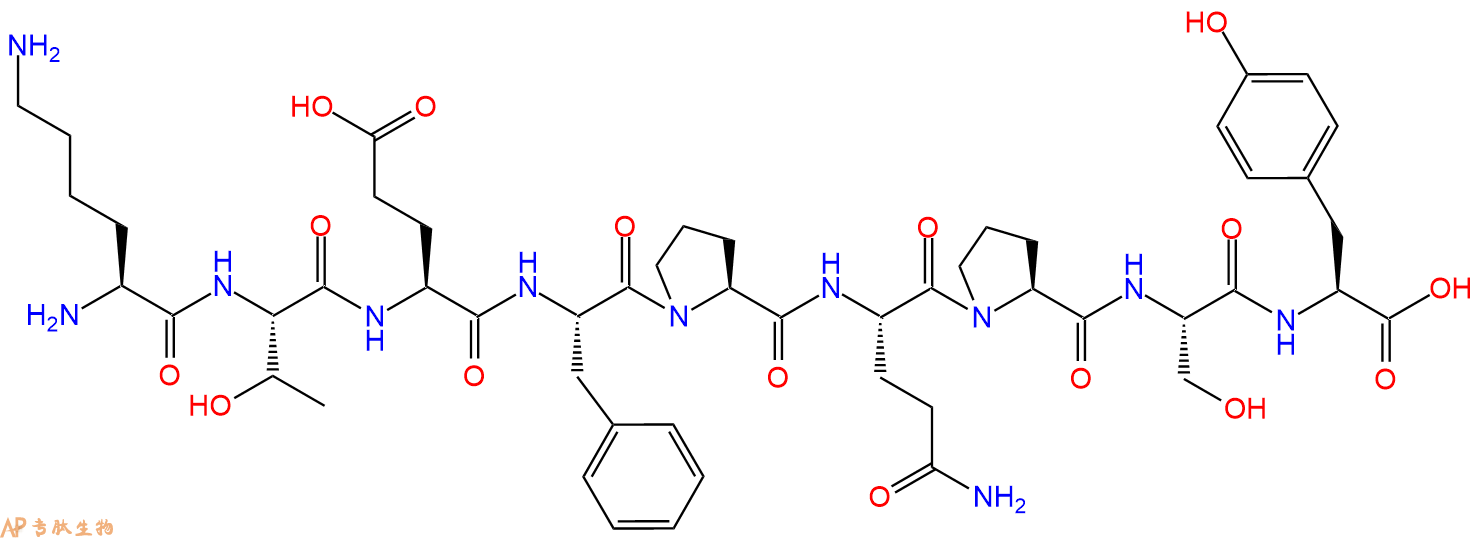 专肽生物产品H2N-Lys-Thr-Glu-Phe-Pro-Gln-Pro-Ser-Tyr-OH