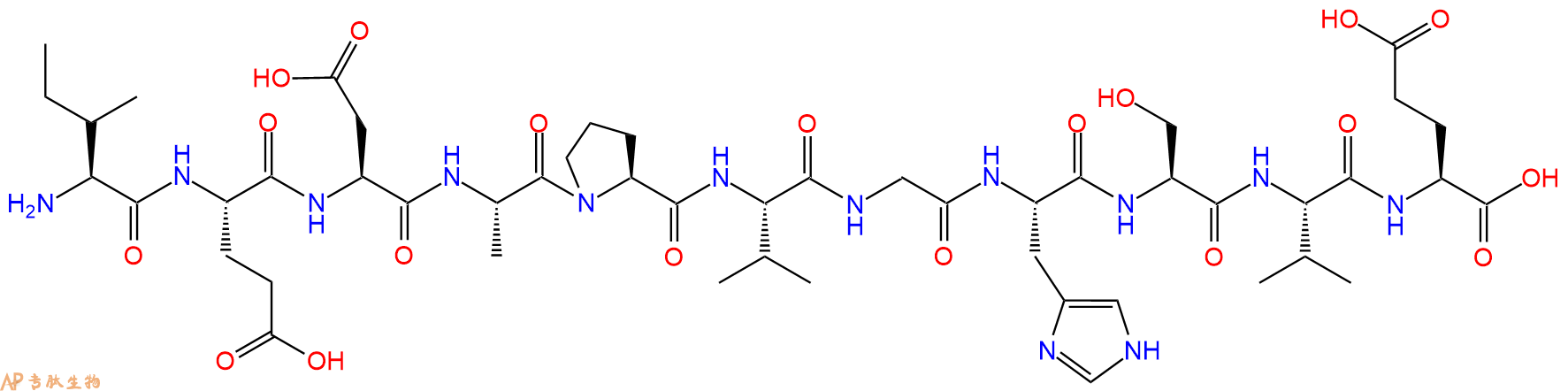 专肽生物产品H2N-Ile-Glu-Asp-Ala-Pro-Val-Gly-His-Ser-Val-Glu-OH