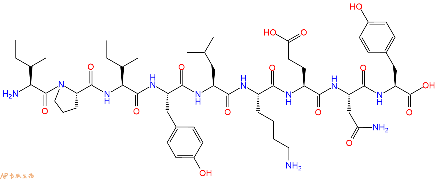 专肽生物产品H2N-Ile-Pro-Ile-Tyr-Leu-Lys-Glu-Asn-Tyr-OH