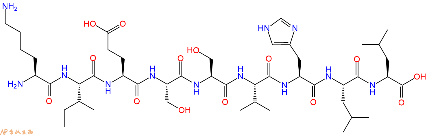 专肽生物产品H2N-Lys-Ile-Glu-Ser-Ser-Val-His-Leu-Leu-OH