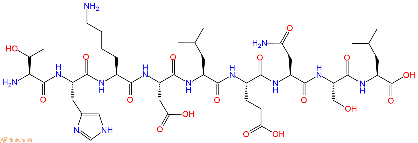 专肽生物产品H2N-Thr-His-Lys-Asp-Leu-Glu-Asn-Ser-Leu-OH