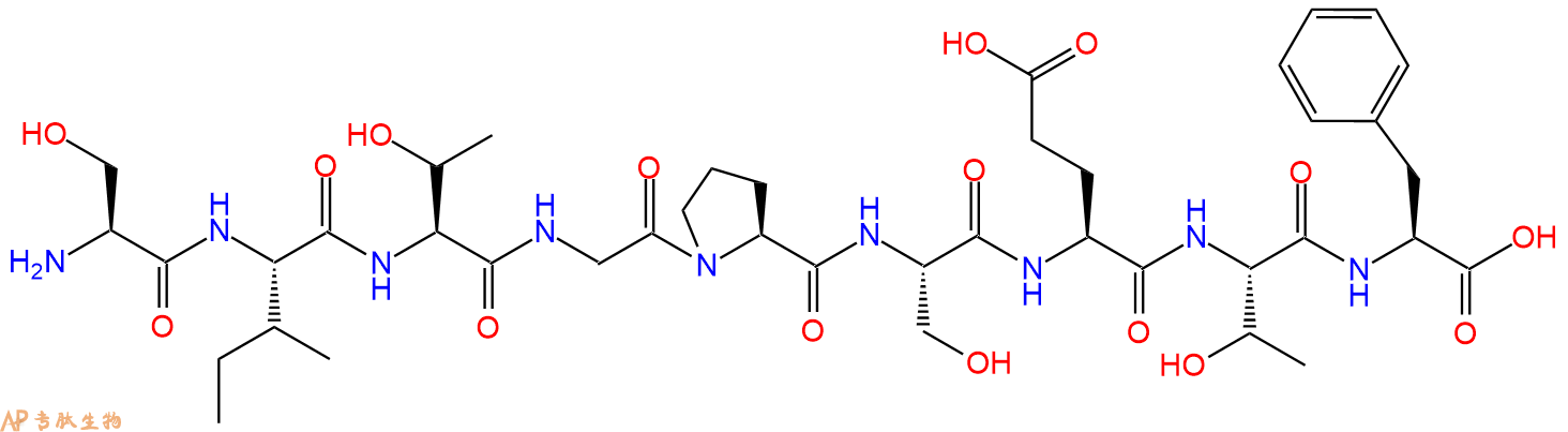 专肽生物产品H2N-Ser-Ile-Thr-Gly-Pro-Ser-Glu-Thr-Phe-OH