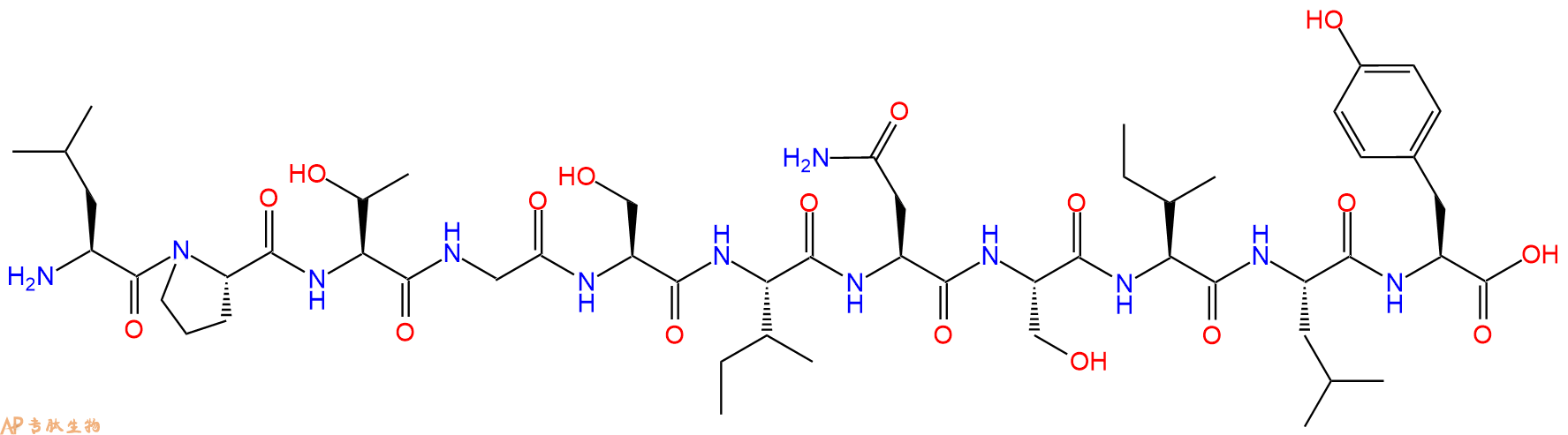 专肽生物产品H2N-Leu-Pro-Thr-Gly-Ser-Ile-Asn-Ser-Ile-Leu-Tyr-OH