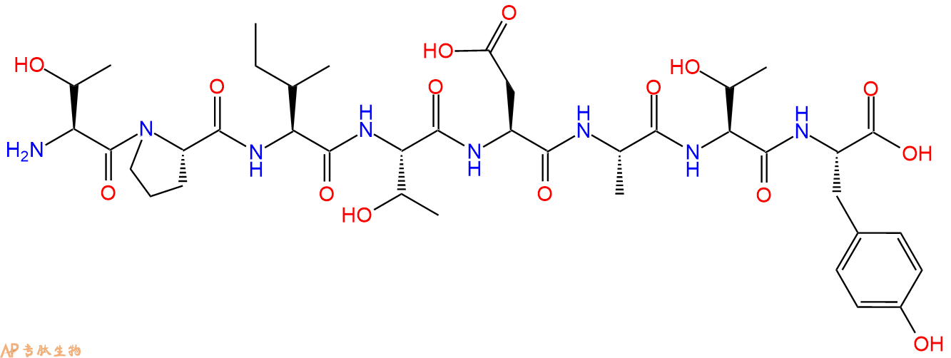 专肽生物产品H2N-Thr-Pro-Ile-Thr-Asp-Ala-Thr-Tyr-OH