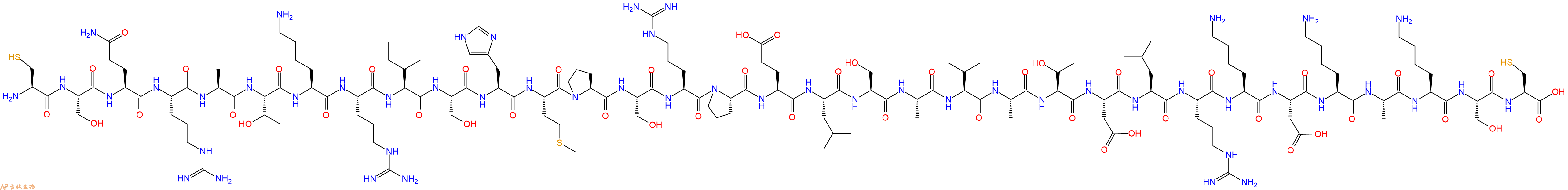 专肽生物产品H2N-Cys-Ser-Gln-Arg-Ala-Thr-Lys-Arg-Ile-Ser-His-Met-Pro-Ser-Arg-Pro-Glu-Leu-Ser-Ala-Val-Ala-Thr-Asp-Leu-Arg-Lys-Asp-Lys-Ala-Lys-Ser-Cys-OH