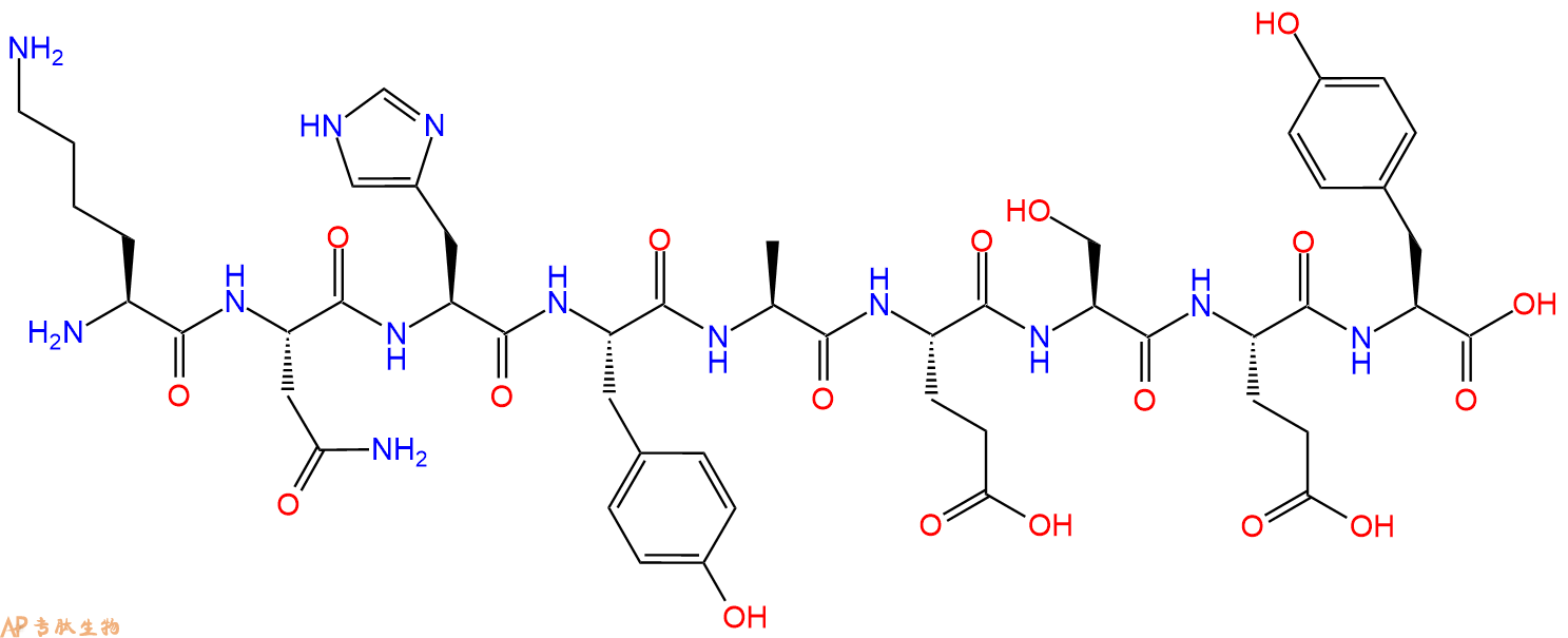 专肽生物产品H2N-Lys-Asn-His-Tyr-Ala-Glu-Ser-Glu-Tyr-OH