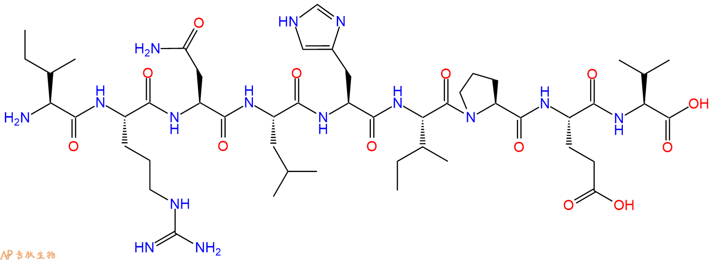 专肽生物产品H2N-Ile-Arg-Asn-Leu-His-Ile-Pro-Glu-Val-OH