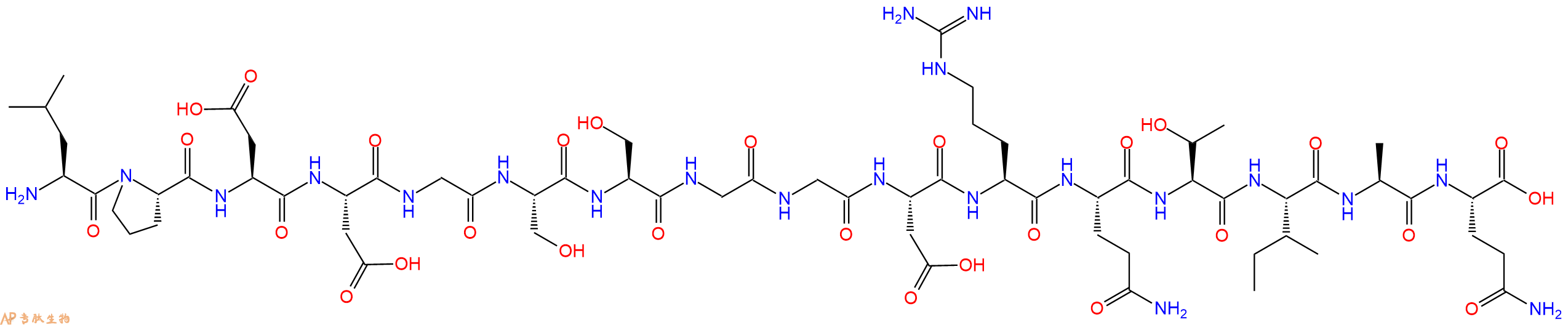 专肽生物产品H2N-Leu-Pro-Asp-Asp-Gly-Ser-Ser-Gly-Gly-Asp-Arg-Gln-Thr-Ile-Ala-Gln-OH