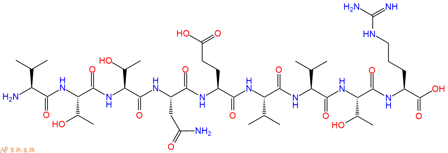专肽生物产品H2N-Val-Thr-Thr-Asn-Glu-Val-Val-Thr-Arg-OH