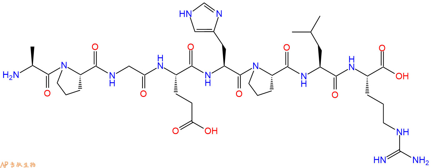 专肽生物产品H2N-Ala-Pro-Gly-Glu-His-Pro-Leu-Arg-OH