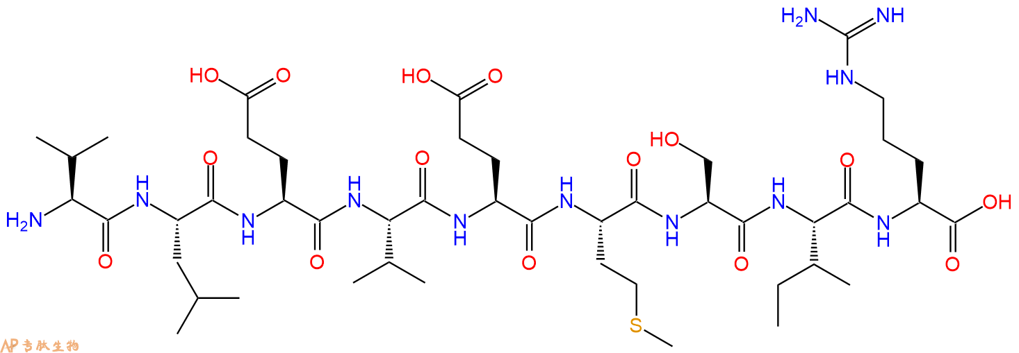 专肽生物产品H2N-Val-Leu-Glu-Val-Glu-Met-Ser-Ile-Arg-OH