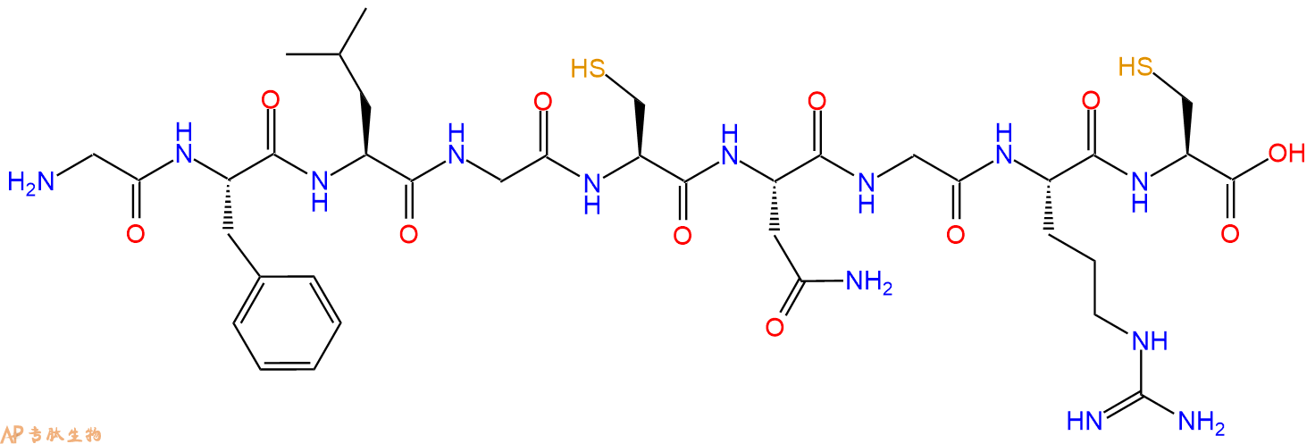 专肽生物产品H2N-Gly-Phe-Leu-Gly-Cys-Asn-Gly-Arg-Cys-OH