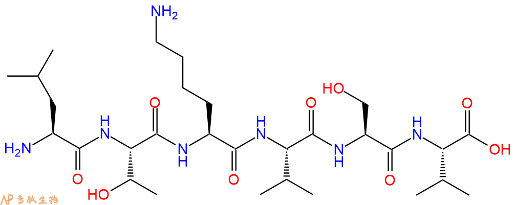专肽生物产品H2N-Leu-Thr-Lys-Val-Ser-Val-OH