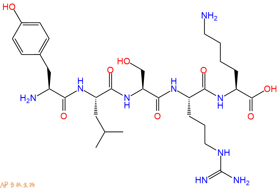 专肽生物产品H2N-Tyr-Leu-Ser-Arg-Lys-OH