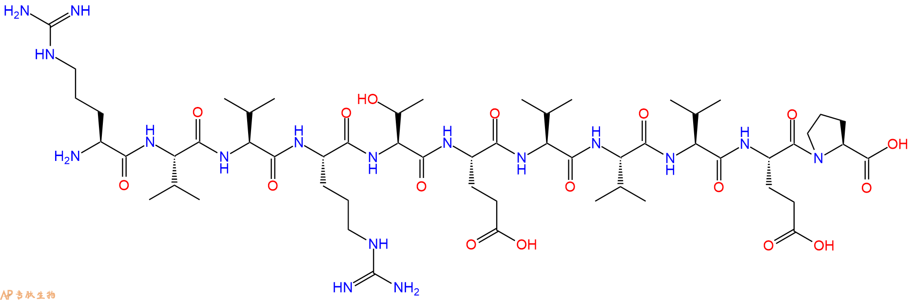 专肽生物产品H2N-Arg-Val-Val-Arg-Thr-Glu-Val-Val-Val-Glu-Pro-OH