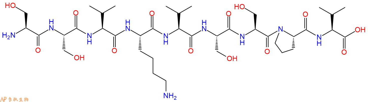 专肽生物产品H2N-Ser-Ser-Val-Lys-Val-Ser-Ser-Pro-Val-OH