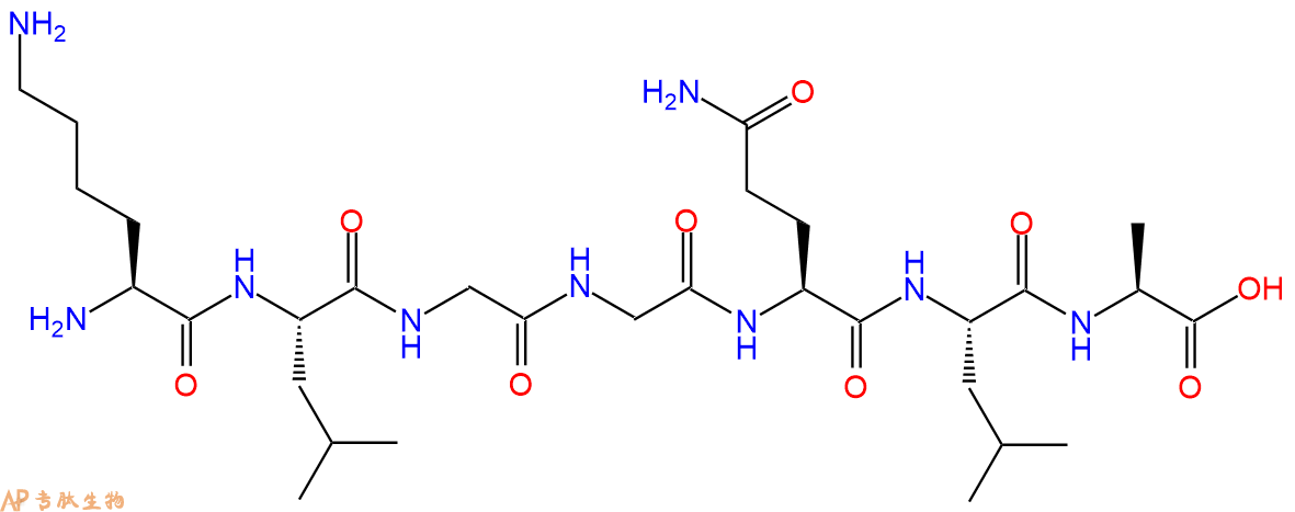 专肽生物产品H2N-Lys-Leu-Gly-Gly-Gln-Leu-Ala-OH