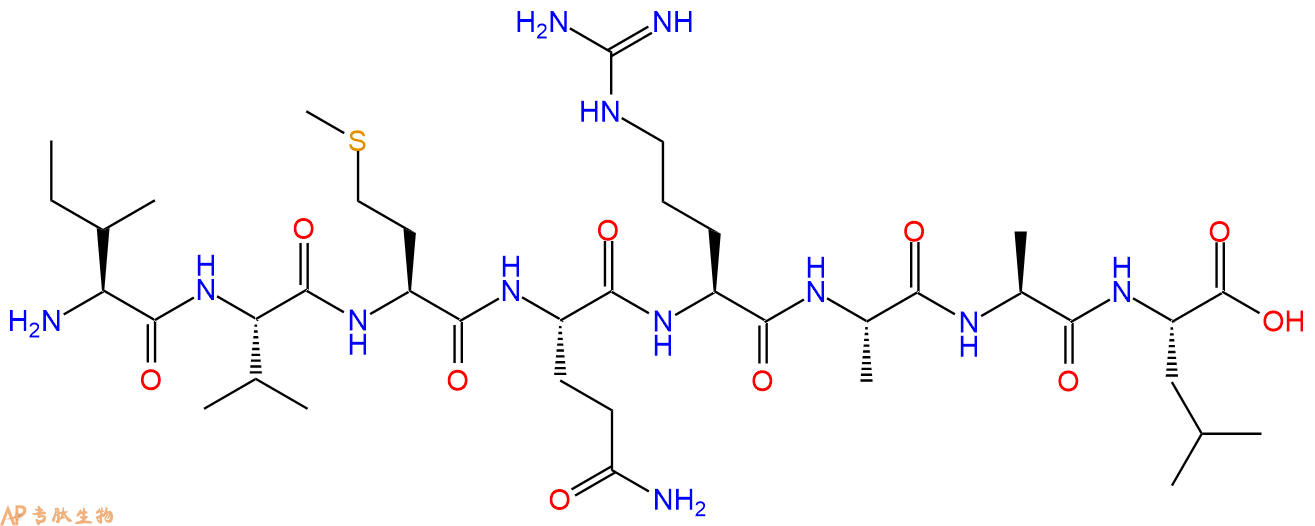 专肽生物产品H2N-Ile-Val-Met-Gln-Arg-Ala-Ala-Leu-OH