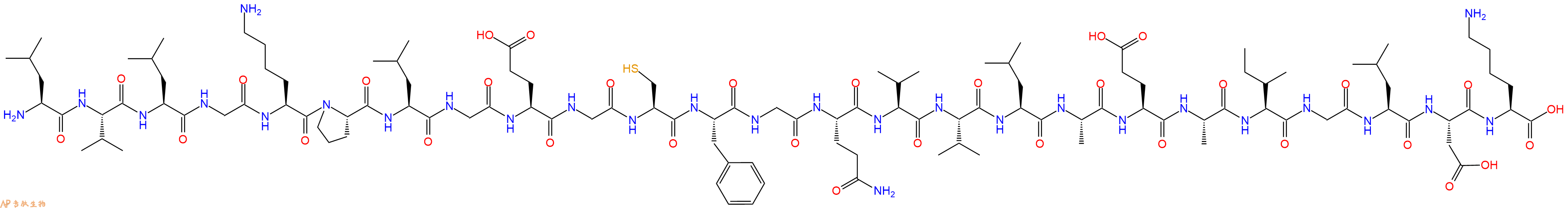 专肽生物产品H2N-Leu-Val-Leu-Gly-Lys-Pro-Leu-Gly-Glu-Gly-Cys-Phe-Gly-Gln-Val-Val-Leu-Ala-Glu-Ala-Ile-Gly-Leu-Asp-Lys-OH