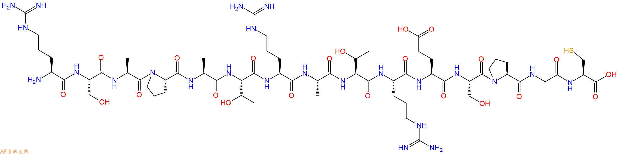 专肽生物产品H2N-Arg-Ser-Ala-Pro-Ala-Thr-Arg-Ala-Thr-Arg-Glu-Ser-Pro-Gly-Cys-OH
