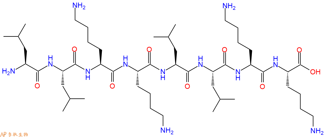 专肽生物产品H2N-Leu-Leu-Lys-Lys-Leu-Leu-Lys-Lys-OH