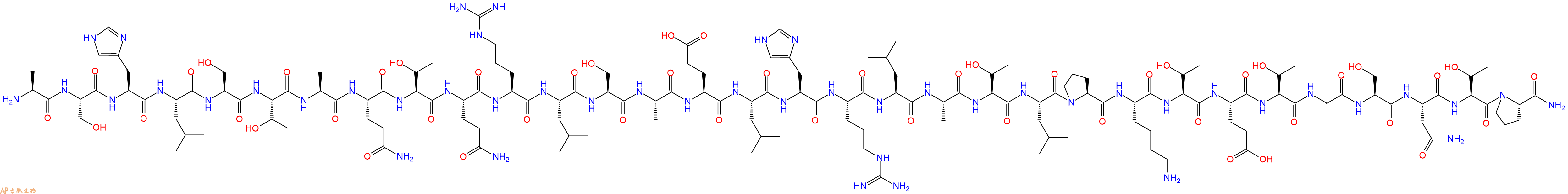专肽生物产品H2N-Ala-Ser-His-Leu-Ser-Thr-Ala-Gln-Thr-Gln-Arg-Leu-Ser-Ala-Glu-Leu-His-Arg-Leu-Ala-Thr-Leu-Pro-Lys-Thr-Glu-Thr-Gly-Ser-Asn-Thr-Pro-CONH2