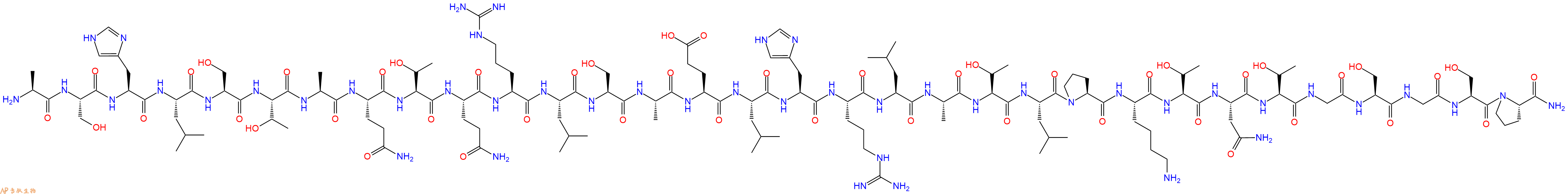 专肽生物产品H2N-Ala-Ser-His-Leu-Ser-Thr-Ala-Gln-Thr-Gln-Arg-Leu-Ser-Ala-Glu-Leu-His-Arg-Leu-Ala-Thr-Leu-Pro-Lys-Thr-Asn-Thr-Gly-Ser-Gly-Ser-Pro-CONH2