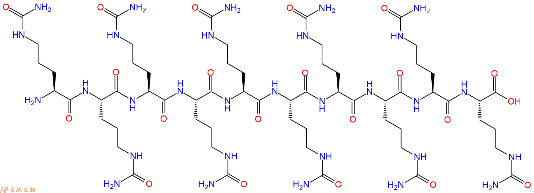专肽生物产品H2N-Cit-Cit-Cit-Cit-Cit-Cit-Cit-Cit-Cit-Cit-OH