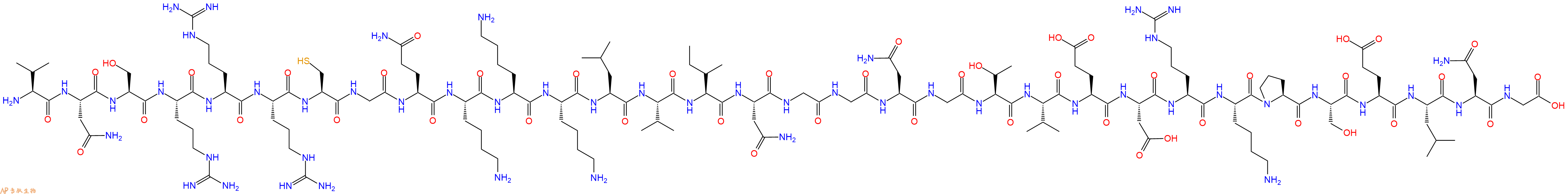 专肽生物产品H2N-Val-Asn-Ser-Arg-Arg-Arg-Cys-Gly-Gln-Lys-Lys-Lys-Leu-Val-Ile-Asn-Gly-Gly-Asn-Gly-Thr-Val-Glu-Asp-Arg-Lys-Pro-Ser-Glu-Leu-Asn-Gly-OH